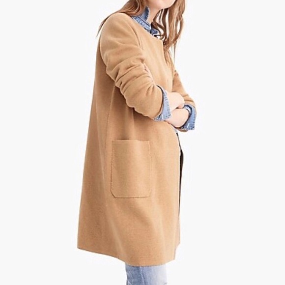 J. Crew Jackets & Blazers - J Crew Khaki Open Front Cardigan Sweater/Blazer